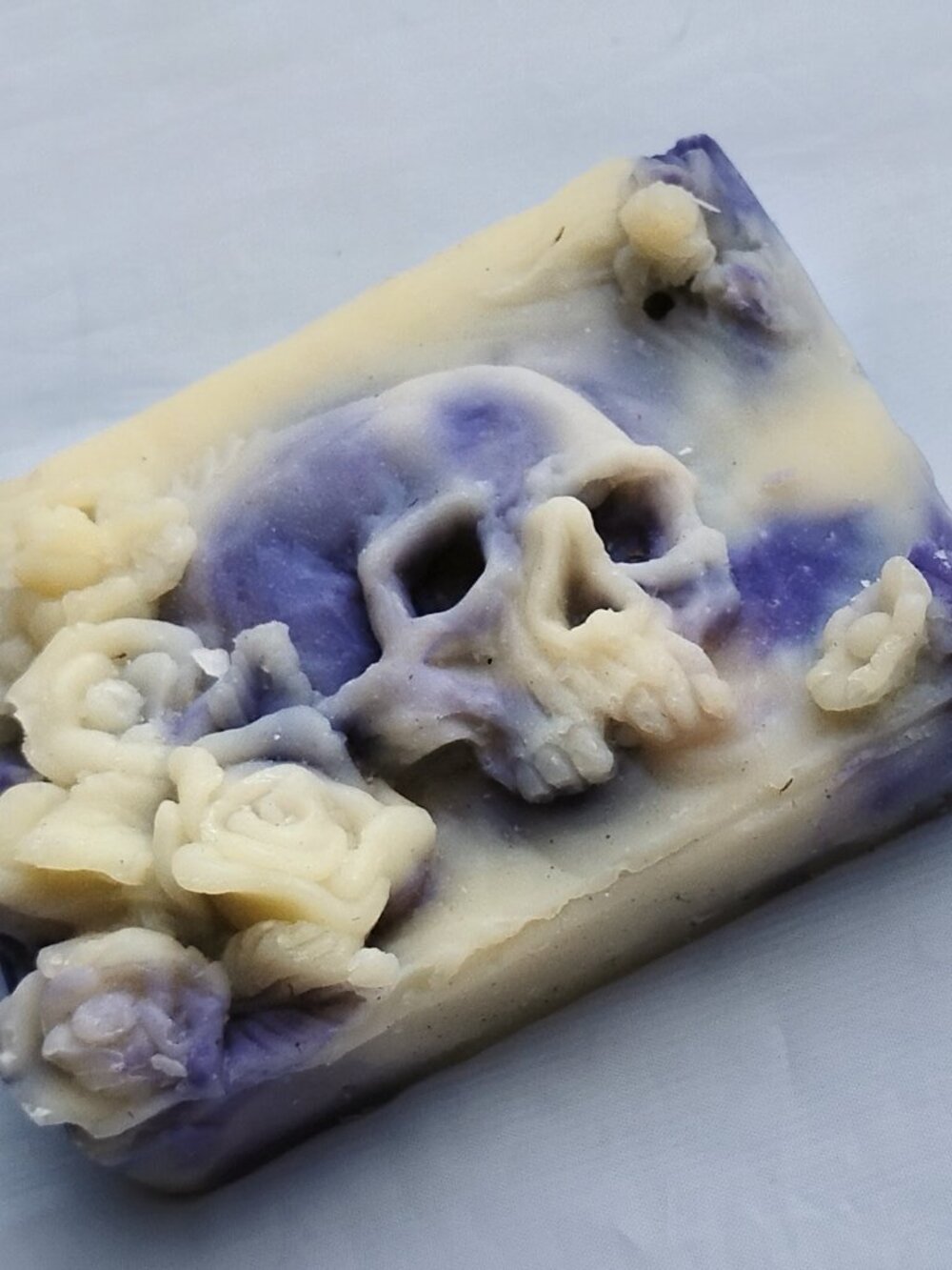 Skull and flowers soap